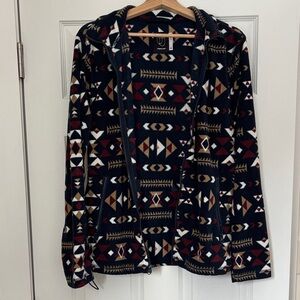 Original Use Geometric Patterned Jacket - Black, Red, Cream